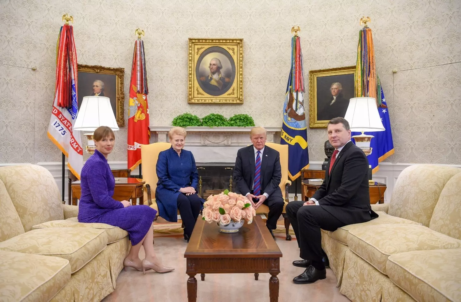 Во время своего первого президентства Трамп встречался с лидерами стран Балтии