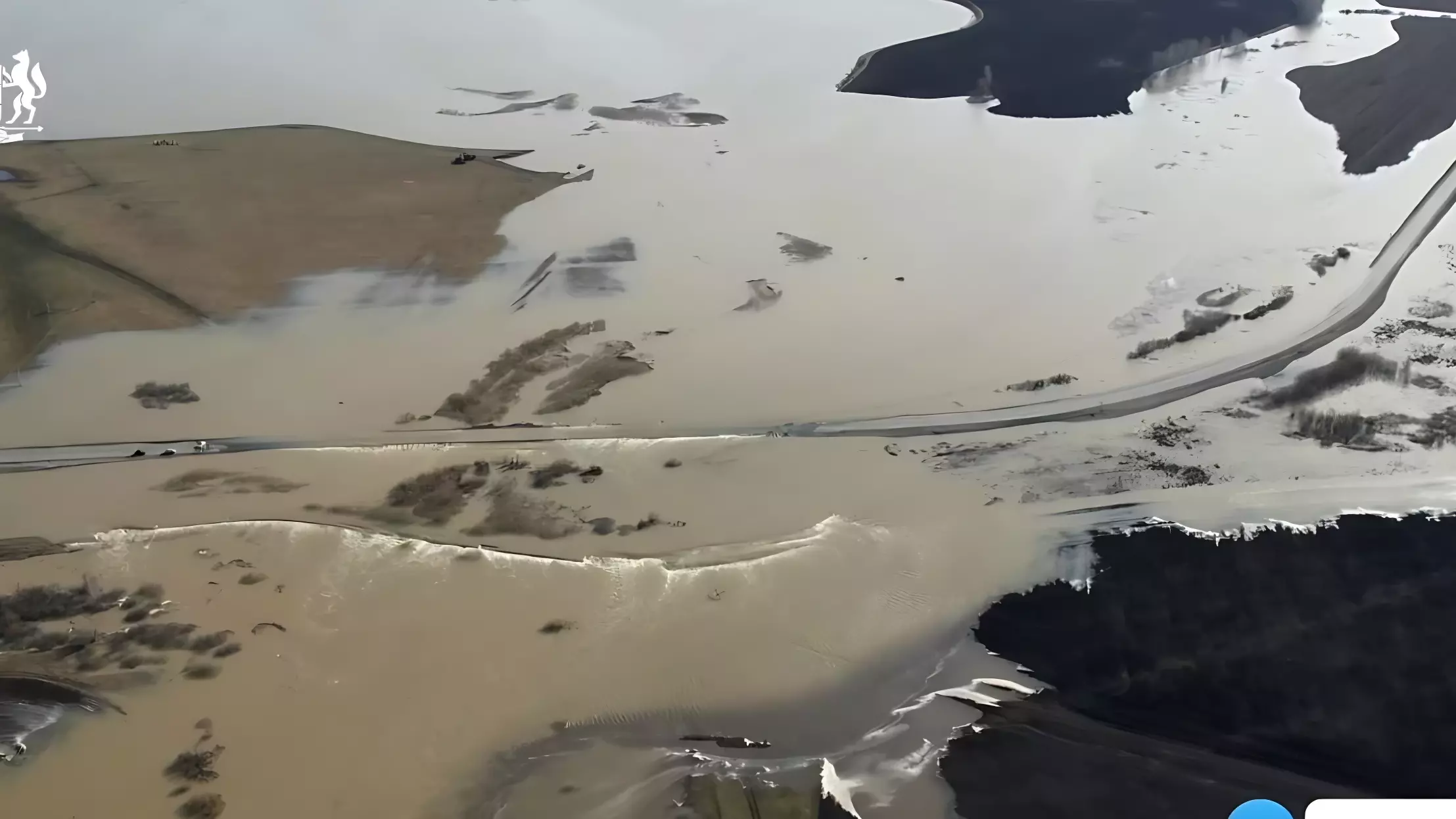 Уникальные кадры разлива реки Ишим в Тюменской области, снятые с дрона